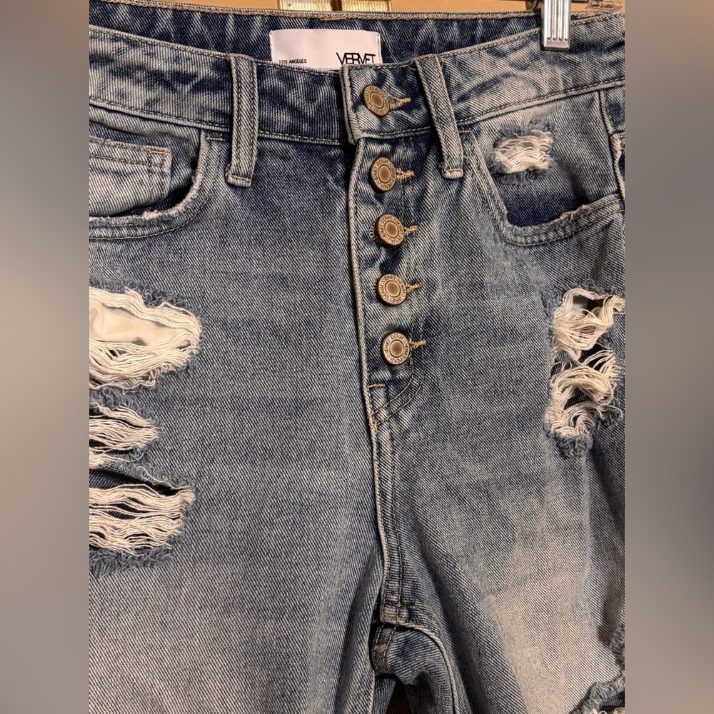 Vervet Distressed Blue Jeans Sz 25 - Picture 2 of 6